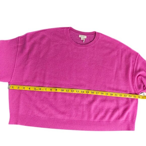 Anthropologie Pilcro The Alani 100% Cashmere Sweater, Cropped Crew-Neck, Pink,1X - Picture 4 of 9